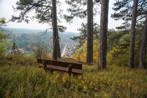 Auf dem "Schornsteinberg" hoch über Rübeland befindet sich auch eine Stempelstelle der Harzer Wandernadel. Foto: djd/Tourismusbetrieb der Stadt Oberharz am Brocken - Rübeländer Tropfsteinhöhlen/J.Reichel